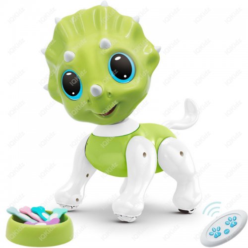 IQKidz RC Dinosaurs Toys for Boys and Girls - Remote Control Robot Toy with Interactive Gestures, Program, Walking and Dancing | Gift Ideas for Kids Age 3 to 8