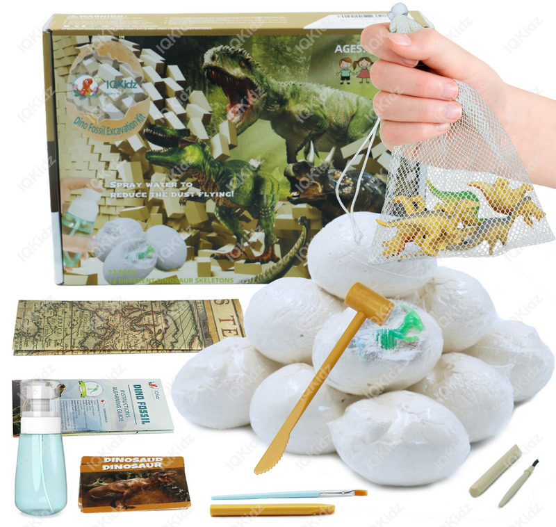 Excavation Excavating STEM Science Kits For 3 4 5 6 7 8 9 10 Year Olds Old Kids Boy Girl Dinosaur Eggs Toys Games Fossils Dig It Up Kit Dino Birthday Party Supplies Favors Easter Eggs Gifts 
